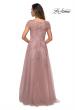 Picture of: Beaded Lace Rhinestone A-line Evening Gown in Mauve, Style: 27920, Detail Picture 2