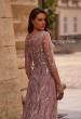 Picture of: Sequin Lace Long Dress with Sheer Sleeves, Style: 29233, Detail Picture 2