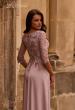 Picture of: Jersey Gown with Boat Neckline and Lace Detailing, Style: 29251, Detail Picture 2