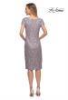 Picture of: Below the Knee Dress with Beautiful Lace and Short Sleeves in Mauve, Detail Picture 2