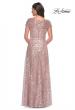 Picture of: Stunning Beaded Gown with Short Sleeves in Mauve, Style: 30122, Detail Picture 2