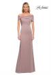 Picture of: Simply Chic Off the Shoulder Jersey Gown in Mauve, Detail Picture 4
