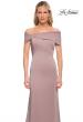 Picture of: Simply Chic Off the Shoulder Jersey Gown in Mauve, Detail Picture 7
