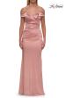 Picture of: Off the Shoulder Stretch Satin Evening Dress in Mauve, Style: 31621, Detail Picture 7