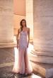 Picture of: Rhinestone and Beaded Print Mermaid Prom Gown with Sweetheart Neck in Mauve, Style: 32197, Detail Picture 2