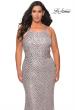 Picture of: Patterned Sequin Plus Size Dress with High Neckline in Mauve, Style: 28860, Main Picture