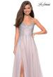 Picture of: Long Tulle Ball Gown with Cascading Rhinestones in Mauve, Style: 27750, Main Picture