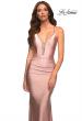 Picture of: Jersey Prom Dress with Rhinestone Detail on Straps in Pink, Style: 30446, Main Picture