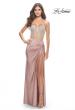 Picture of: Jersey Dress with Knot Detail and Sheer Rhinestone Bodice in Mauve, Style: 31556, Main Picture