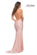 Picture of: Sparkling Pastel Jersey Gown with Open Back in Mauve, Detail Picture 8