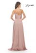 Picture of: Chic One Shoulder Long Jersey Gown with Defined Waist in Mauve, Style: 31170, Detail Picture 8