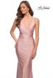 Picture of: Fitted Long Jersey Gown with Criss Cross Bodice in Mauve, Style 29848, Detail Picture 9