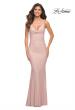 Picture of: Soft Jersey Ruched Dress with Draped Neckline in Mauve, Detail Picture 9