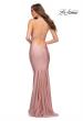 Picture of: Fitted Long Jersey Gown with Criss Cross Bodice in Mauve, Style 29848, Detail Picture 10