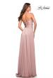Picture of: Simple Strapless Jersey Dress with High Slit in Mauve, Style: 30700, Detail Picture 12