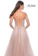 Picture of: A-Line Prom Gown with Ruched Bodice and Rhinestone Belt Detail in Mauve, Style: 32117, Detail Picture 13