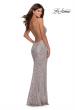 Picture of: Sequin Patterned Gown with Pyramid Neckline in Mauve, Style: 28625, Back Picture