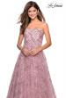 Picture of: Strapless A Line sequin Prom Gown with Pockets in Mauve, Style: 27237, Detail Picture 1