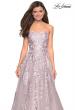 Picture of: Strapless Tulle Prom Dress with Lace Appliques in Mauve, Style: 27269, Detail Picture 1