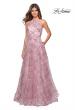Picture of: High Neckline sequin A Line Prom Dress in Mauve, Style: 27451, Detail Picture 1