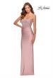 Picture of: Jersey Prom Dress with Lace Bodice and Rhinestones in Mauve, Style: 28558, Detail Picture 1