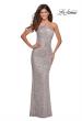 Picture of: Sequin Patterned Gown with Pyramid Neckline in Mauve, Style: 28625, Detail Picture 1
