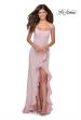 Picture of: Ruffle Prom Dress with Scoop Neck and Lace Up Back in Mauve, Style: 28294, Detail Picture 2