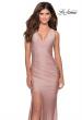 Picture of: Sleek Prom Dress with Deep V-Neckline and Tie Back in Mauve, Style: 28677, Detail Picture 2