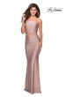 Picture of: Tube Top Two Piece Long Jersey Prom Dress in Mauve, Style: 28703, Detail Picture 2