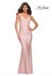 Picture of: Sparkling Pastel Jersey Gown with Open Back in Mauve, Detail Picture 2