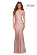 Picture of: Fitted Jersey Gown with Rhinestone Top in Mauve, Detail Picture 2