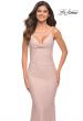 Picture of: Soft Jersey Ruched Dress with Draped Neckline in Mauve, Detail Picture 2