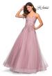 Picture of: Tulle Prom Gown with Floral Lace Embellishments in Mauve, Style: 27569, Detail Picture 3