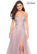 Picture of: Long Tulle Prom Dress with Embellished Bodice and Slit in Mauve, Style: 27646, Detail Picture 3