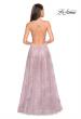 Picture of: Lace Prom Dress with Floral Detail and Side Leg Slit in Mauve, Style: 27704, Detail Picture 3