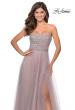 Picture of: Long Tulle Prom Dress with Beaded Bodice in Mauve, Style: 28535, Detail Picture 3