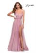 Picture of: Chiffon Prom Dress with Pleated Bodice and Pockets in Mauve, Style: 28611, Detail Picture 3
