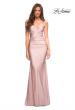 Picture of: Embellished Long Prom Dress with Criss Cross Front in Pink, Style: 30340, Detail Picture 3