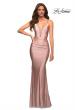 Picture of: Jersey Prom Dress with Rhinestone Detail on Straps in Pink, Style: 30446, Detail Picture 3