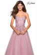 Picture of: Tulle Prom Gown with Floral Lace Embellishments in Mauve, Style: 27569, Detail Picture 4