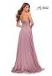 Picture of: Chiffon Prom Dress with Pleated Bodice and Pockets in Mauve, Style: 28611, Detail Picture 4