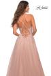 Picture of: Embellished Tulle A-Line Gown with Strappy Back in Mauve, Detail Picture 4
