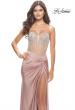 Picture of: Jersey Dress with Knot Detail and Sheer Rhinestone Bodice in Mauve, Style: 31556, Detail Picture 4
