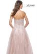 Picture of: Gorgeous Lace A-Line Dress with Rhinestone Lace Details in Mauve, Style: 32111, Detail Picture 4