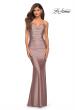 Picture of: Sparkle Rhinestone Long Jersey Prom Dress in Mauve, Style: 30413, Detail Picture 5