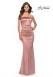 Picture of: Chic Strapless Liquid Jersey Gown with Ruching in Mauve, Style: 31189, Detail Picture 5