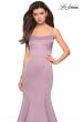 Picture of: Fitted Long Dress with Seams and Large Gold Zipper in Mauve, Style: 27524, Detail Picture 6
