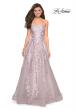 Picture of: Strapless Tulle Prom Dress with Lace Appliques in Mauve, Style: 27269, Detail Picture 7