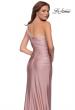 Picture of: One Shoulder Shiny Ruched Jersey Dress with Slit in Mauve, Style 29619, Detail Picture 7