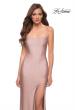 Picture of: Open Strappy Back Jersey Gown with Rhinestones in Mauve, Style 29899, Detail Picture 7